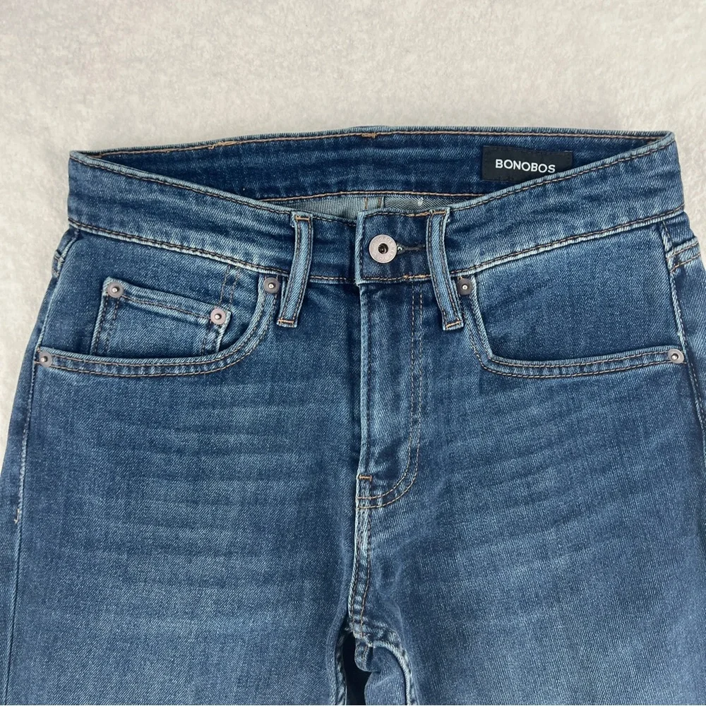 Bonobos Athletic Fit Stretch Medium Wash Blue Denim‎ Straight Jeans Size 28